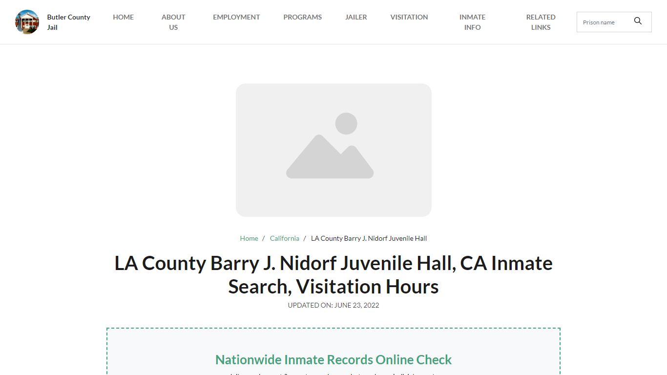 LA County Barry J. Nidorf Juvenile Hall, CA Inmate Search ...